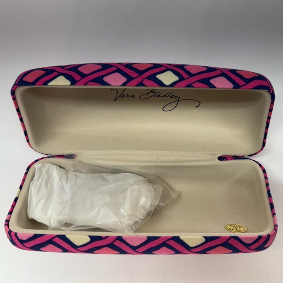 Vera Bradley Pink Print Eyeglasses Case with spare lenses - Picture 4 of 6